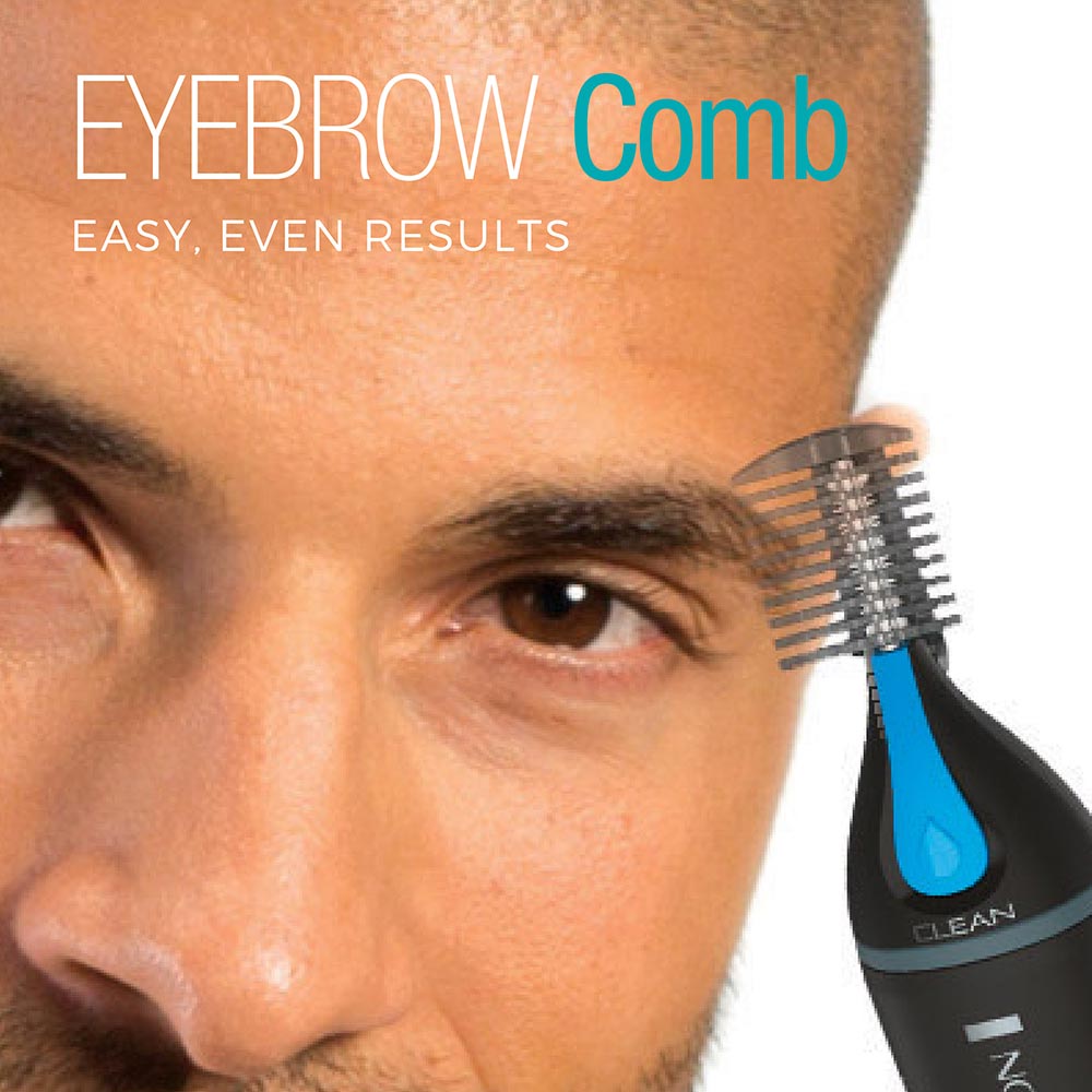 Nose Ear Detail Trimmer with CLEANBoost Technology with Eyebrow Comb Black